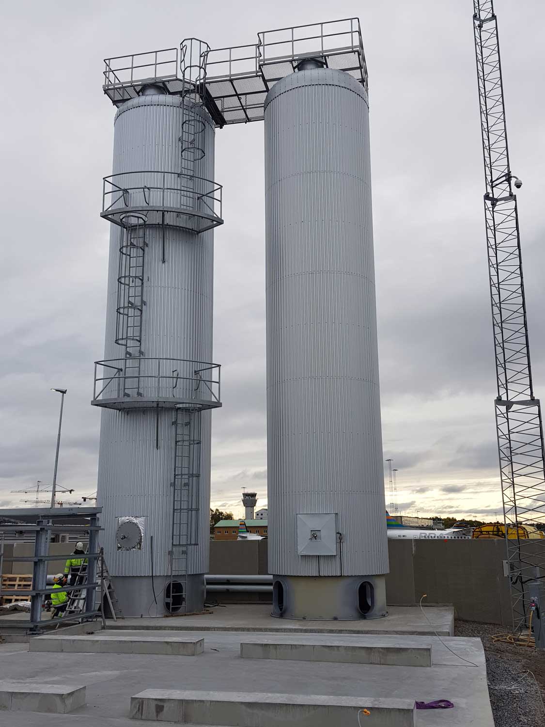 Dubbelmantlade Glykoltankar för flygplats